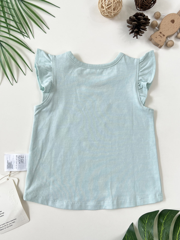 baby girl ruffle short sleeve tee