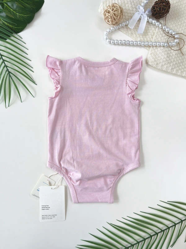 Baby Girl Ruffle Sleeve Bodysuit Bodysuit Romper Senseng