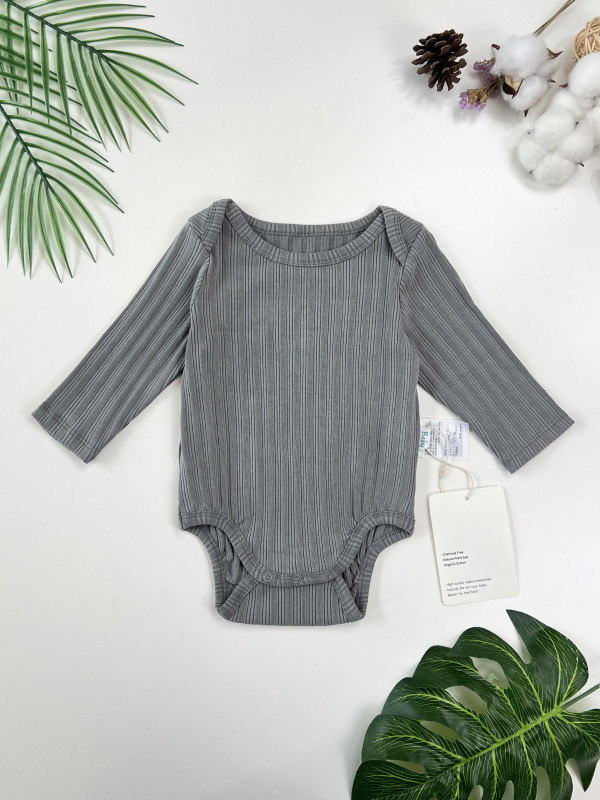 slip-on long sleeve baby onesie