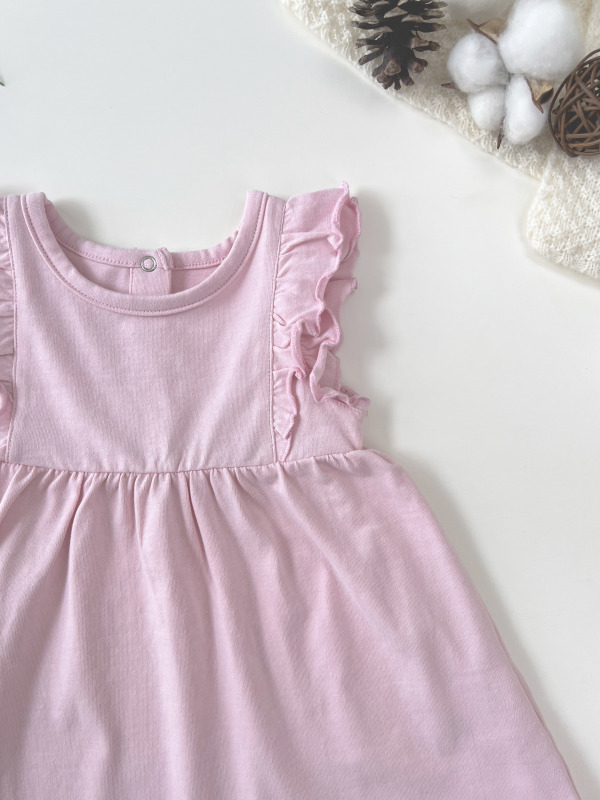 megan ruffle short sleeve dress
