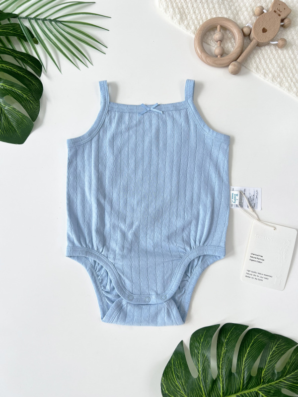 baby girl pointelle  strappy bodysuit