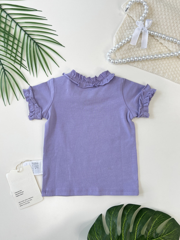 baby girl ruffle-trimmed tee