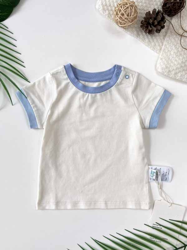 contrast short sleeve baby tee