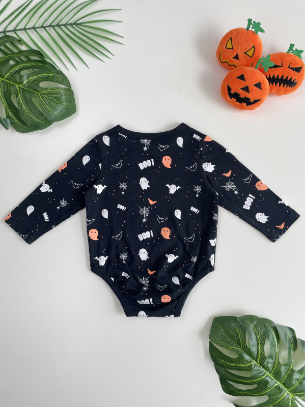 baby small pumpkin halloween bodysuit