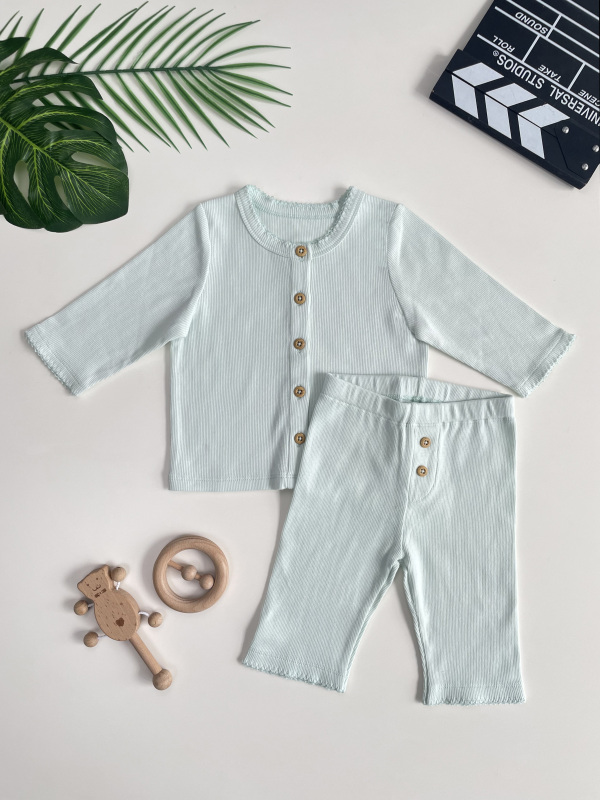baby girl long sleeve ribbed set
