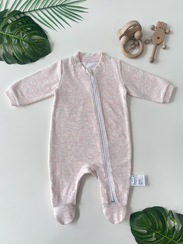 Baby Natural Dyed Zippered Footie Pajamas