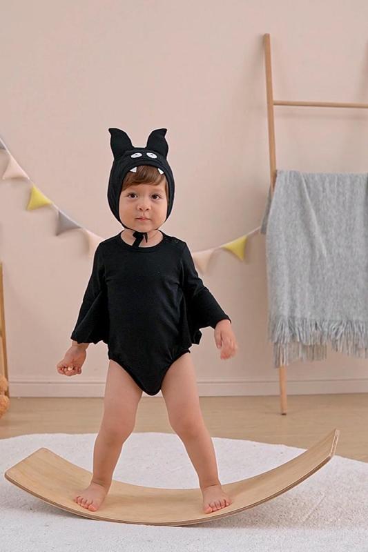 baby bat halloween bodysuit and hat set