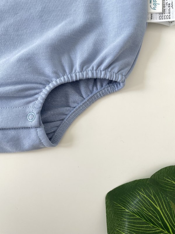 Baby Natural Dyed French Terry Long Sleeve Bodysuit