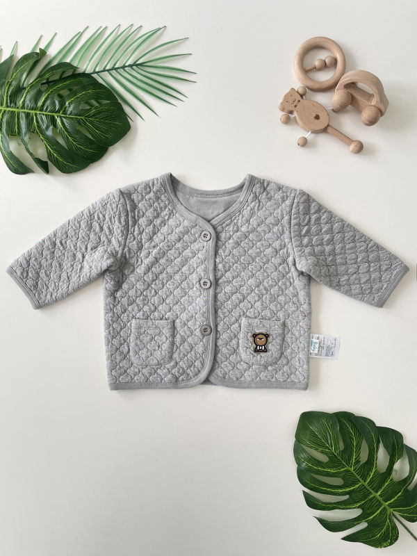 Baby Natural Dyed Button-Up Quilted Jacket