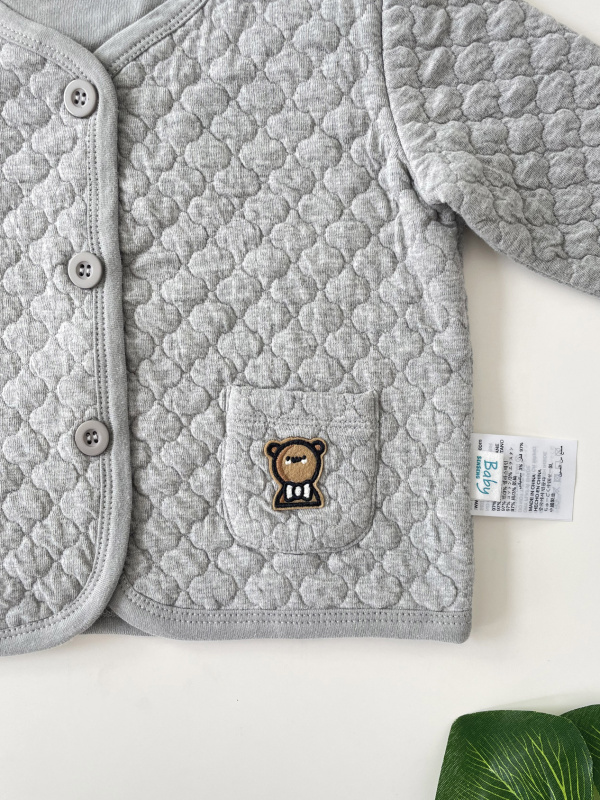 Baby Natural Dyed Button-Up Quilted Jacket