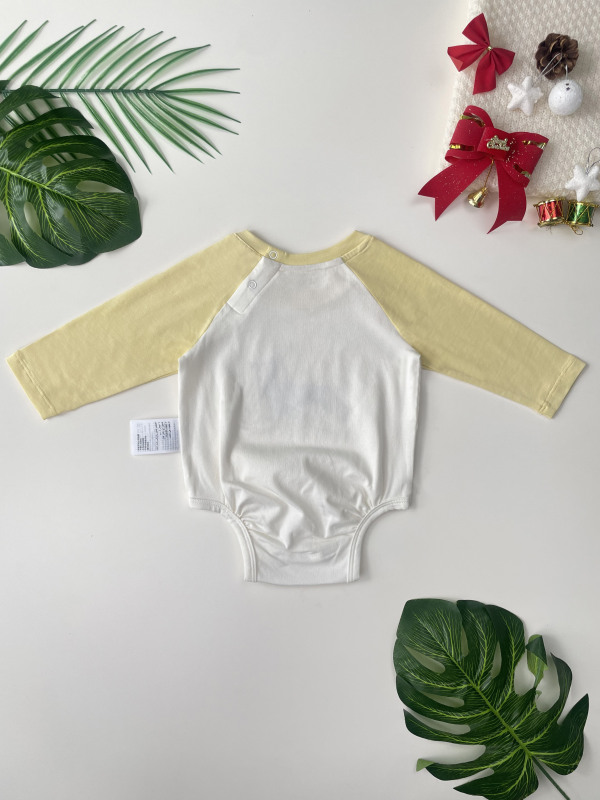 baby xmas dog long sleeve bodysuit