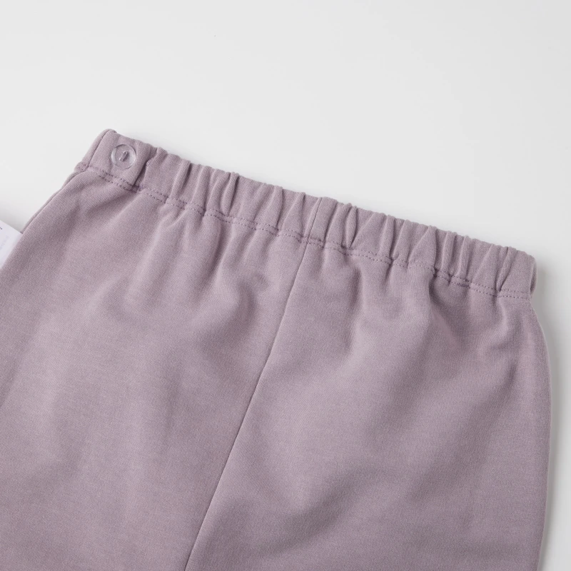 baby tied waist french terry jogger pants
