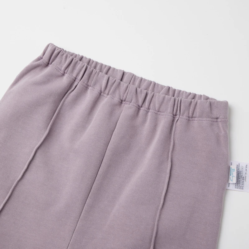 baby tied waist french terry jogger pants