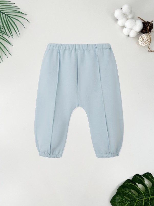 baby tied waist french terry jogger pants