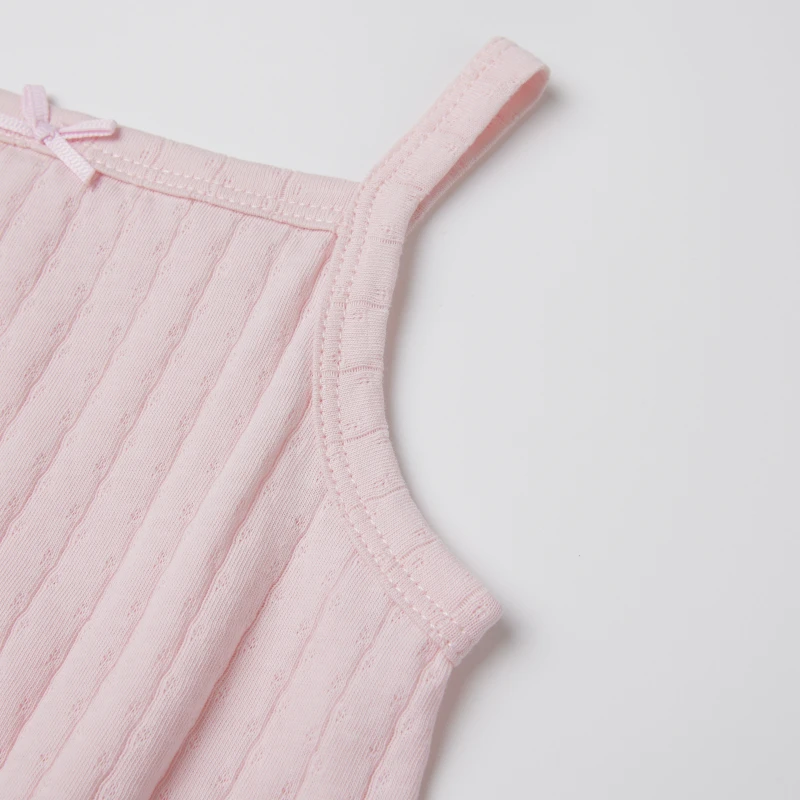 baby girl pointelle  strappy bodysuit