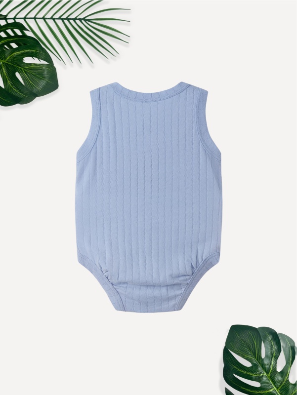 pointelle sleeveless baby bodysuit