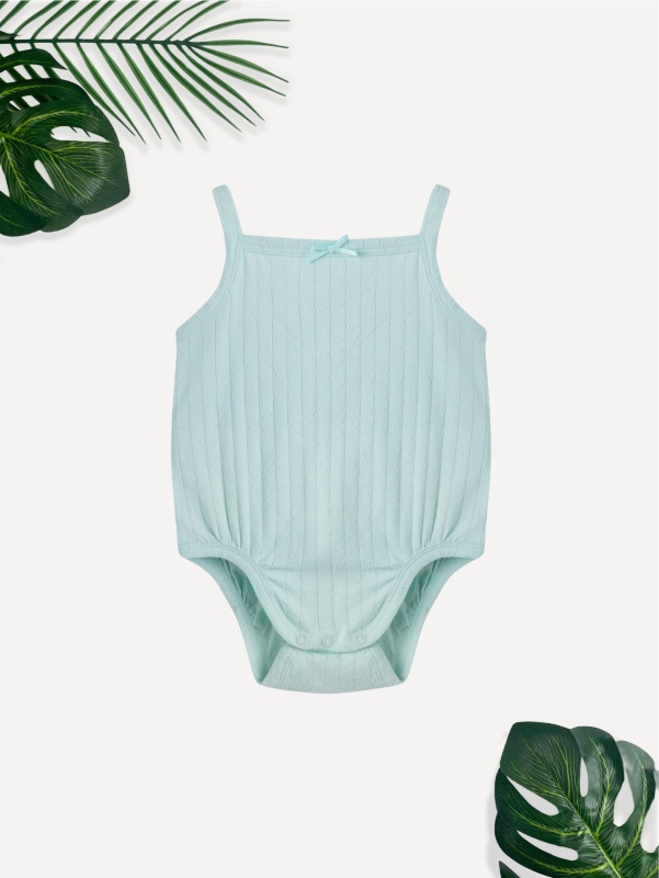 baby girl pointelle  strappy bodysuit