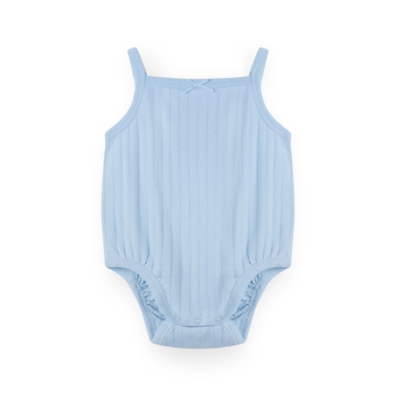 baby girl pointelle  strappy bodysuit