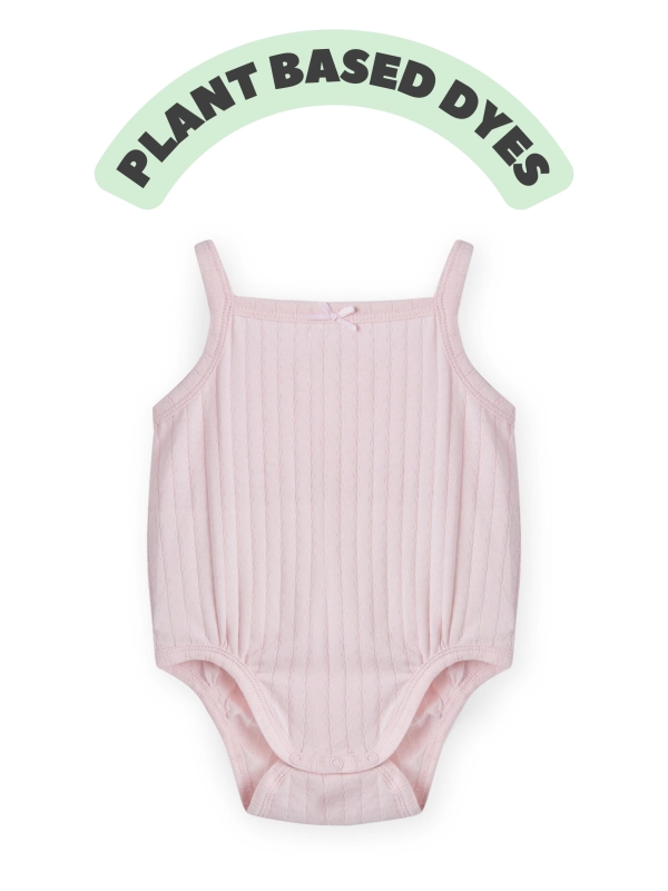 baby girl pointelle  strappy bodysuit
