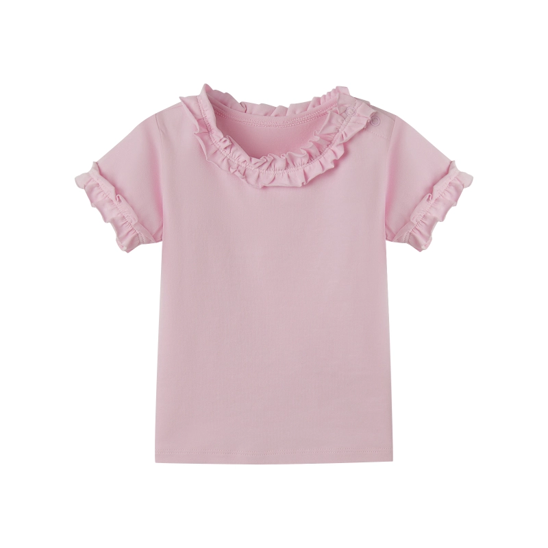 baby girl ruffle-trimmed tee