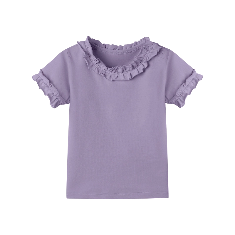 baby girl ruffle-trimmed tee