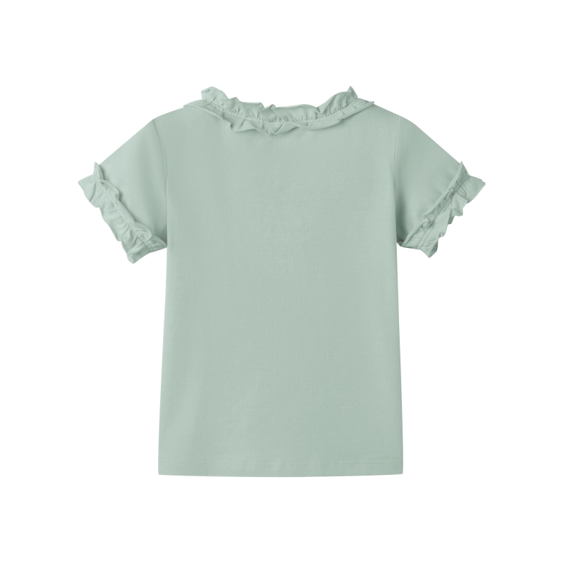 baby girl ruffle-trimmed tee