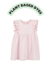 Charming Organic Cotton Ruffle Dress for Baby Girls - Megan Short Sleeve