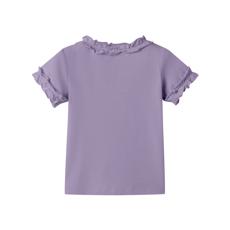 baby girl ruffle-trimmed tee
