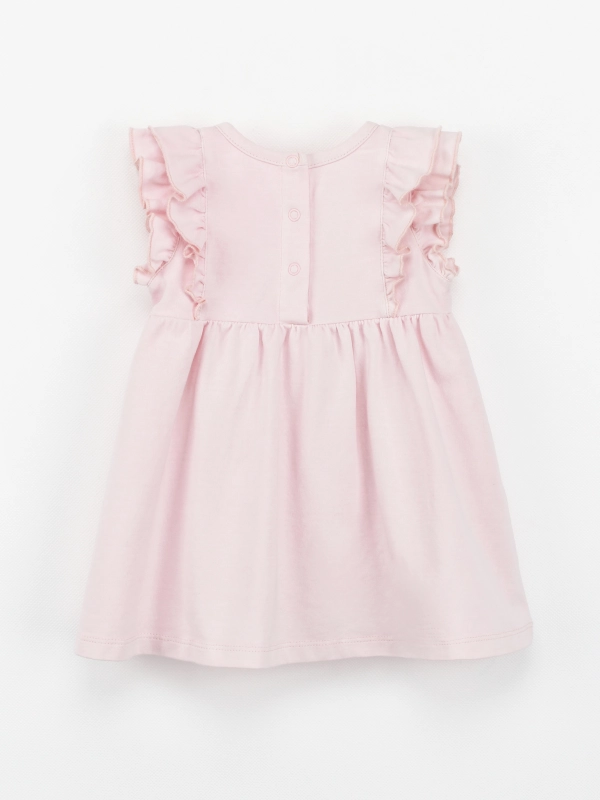 Charming Organic Cotton Ruffle Dress for Baby Girls - Megan Short Sleeve"