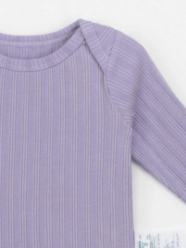slip-on long sleeve ribbed top