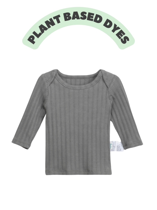 slip-on long sleeve ribbed top