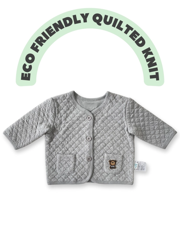 Baby Natural Dyed Button-Up Quilted Jacket