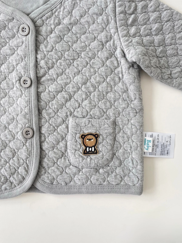 Baby Natural Dyed Button-Up Quilted Jacket