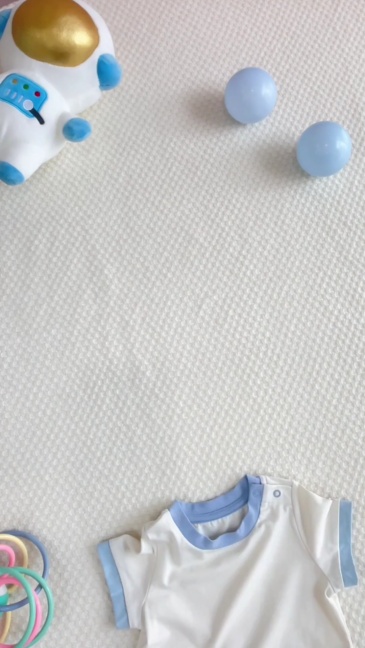 Organic cotton contrast short-sleeve baby Tee | plant dyed Hypoallergenic Kidswear | Senseng