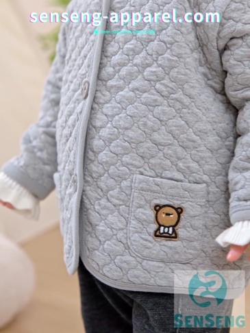 Baby Natural Dyed Button-Up Quilted Jacket
