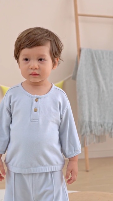 Baby Tied Waist French Terry Jogger Pants