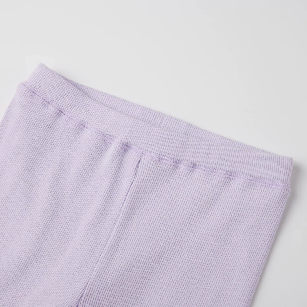 Organic cotton plant-dyed 1×1 rib baby footed pants (Rib Footed Pants)