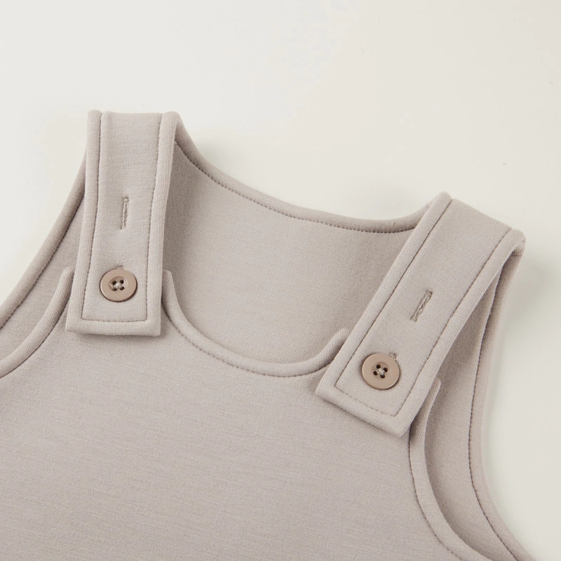 Eco-friendly baby dungarees made from polyester and viscose blend