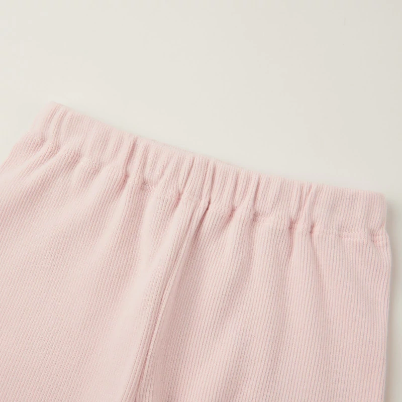 Senseng organic cotton baby shorts, plant-dyed with ribbed waistband and adjustable fit (0–24M)