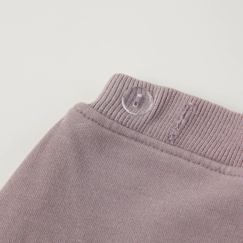 Organic-cotton French terry baby jogger shorts, plant-dyed, pull-on waistband