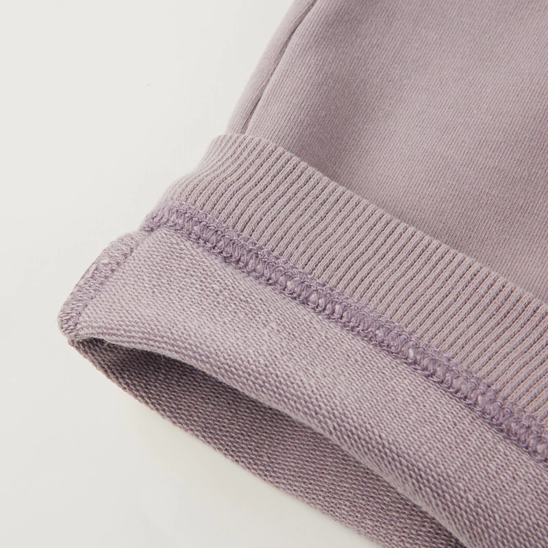 Organic-cotton French terry baby jogger shorts, plant-dyed, pull-on waistband