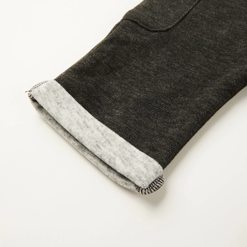 Cuffed hem detail on brushed-knit baby joggers