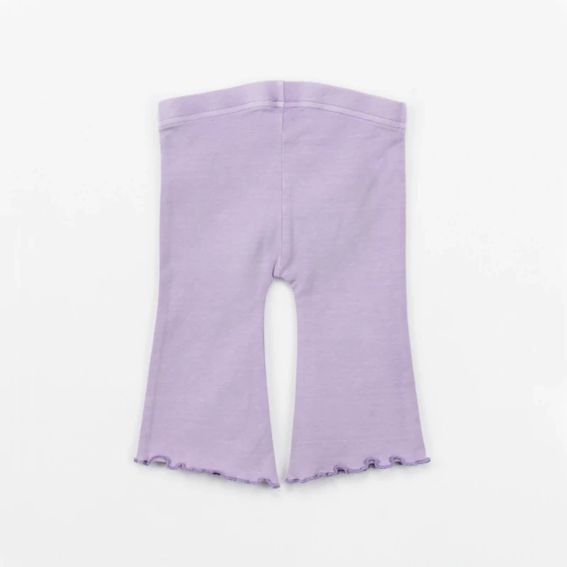 Plant-dyed organic-cotton flare pants for babies