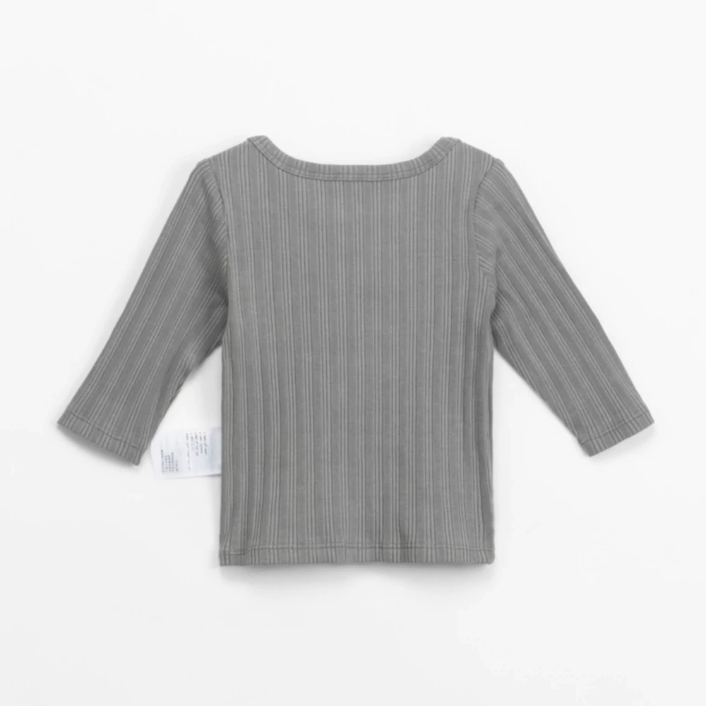 Plant-Dyed Organic-Cotton Ribbed Baby Top (0–24M) | SENSENG