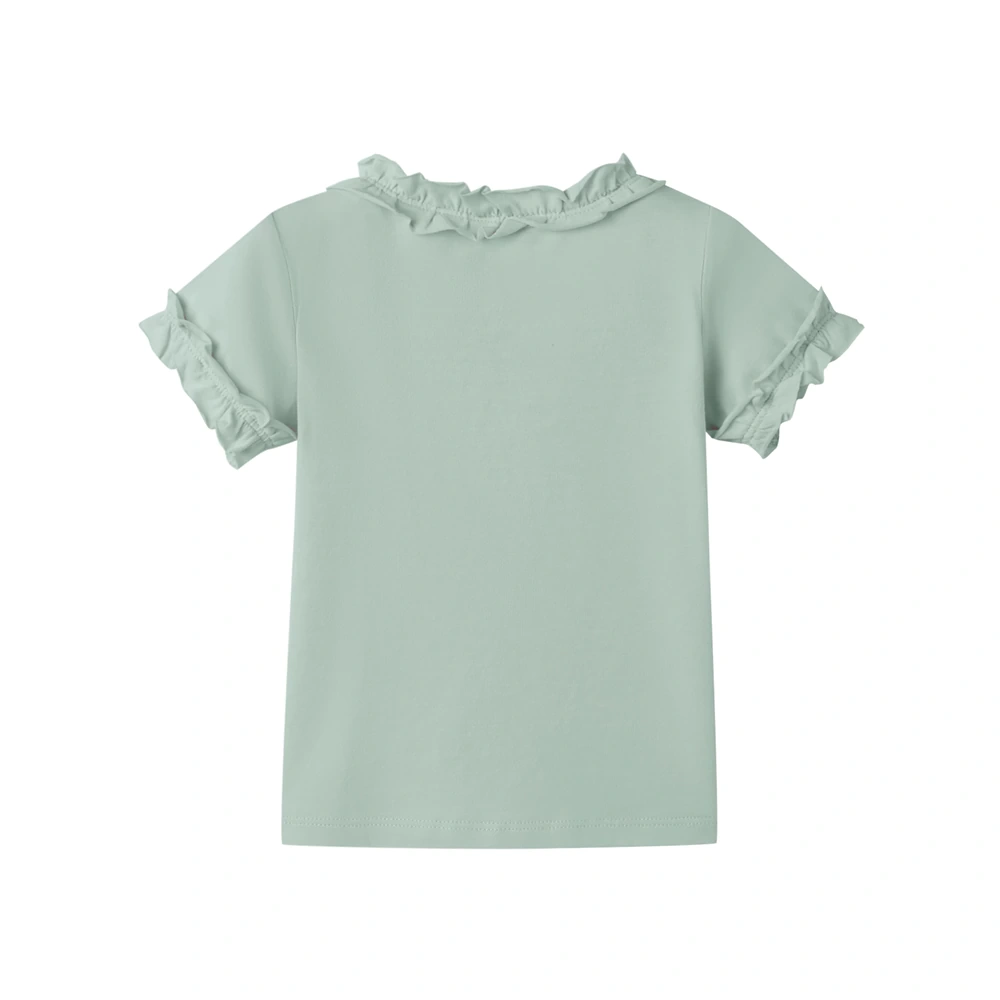 Plant-dyed organic-cotton baby ruffle tee — style K1230851