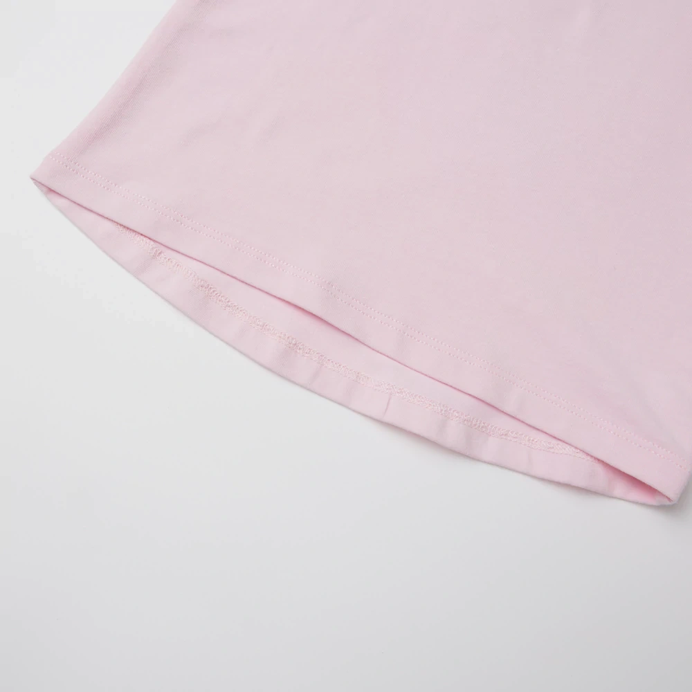 Organic cotton plant-dyed baby girl ruffle short-sleeve tee by SENSENG