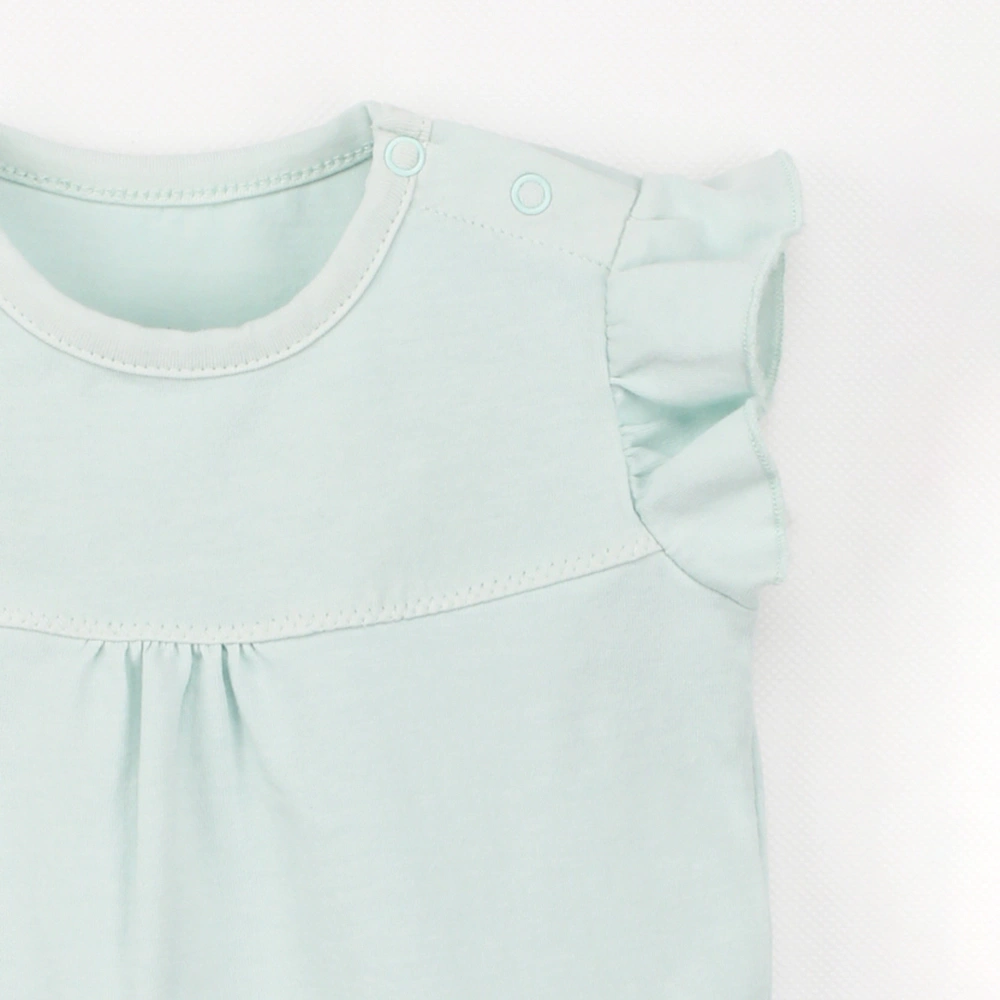 elyse flutter short sleeve tee, plant-dyed organic cotton baby tee, SENSENG