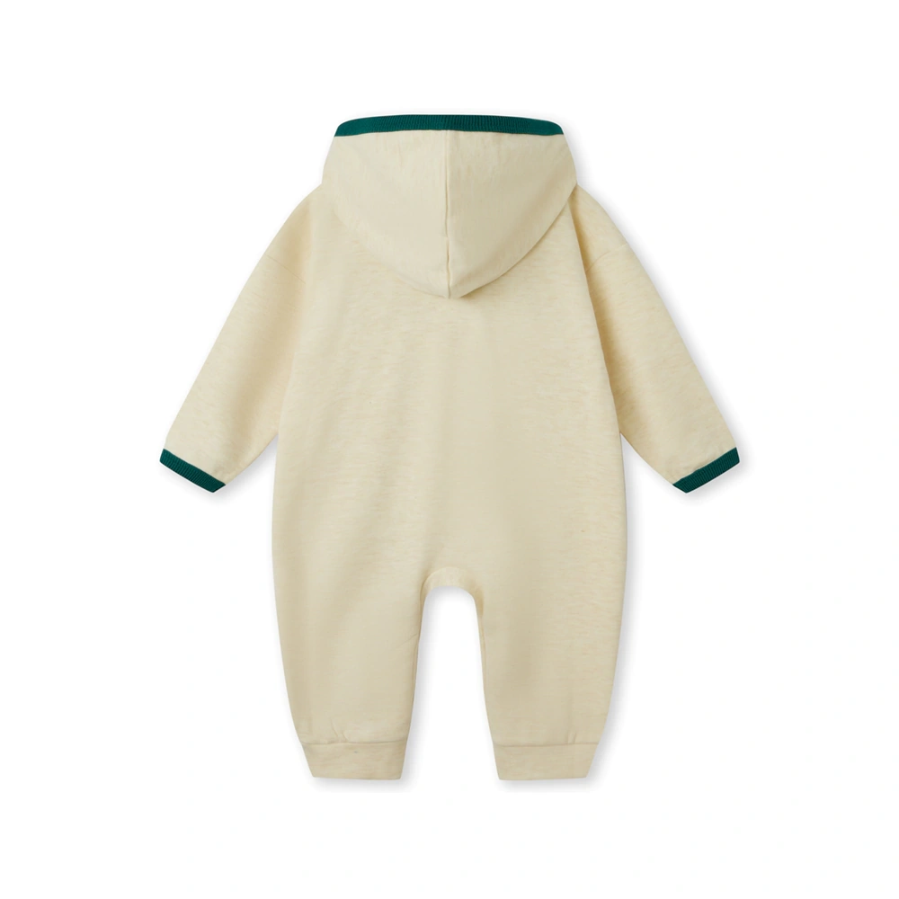 Baby Hooded Romper in Soft Eco-Friendly Fabric – 80% Polyester, 20% Viscose