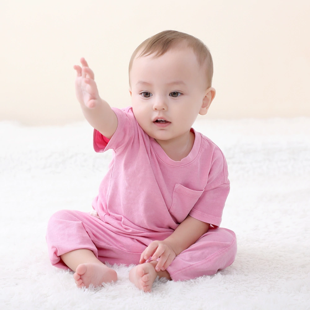 Plant-dyed organic-cotton drop-shoulder baby tee