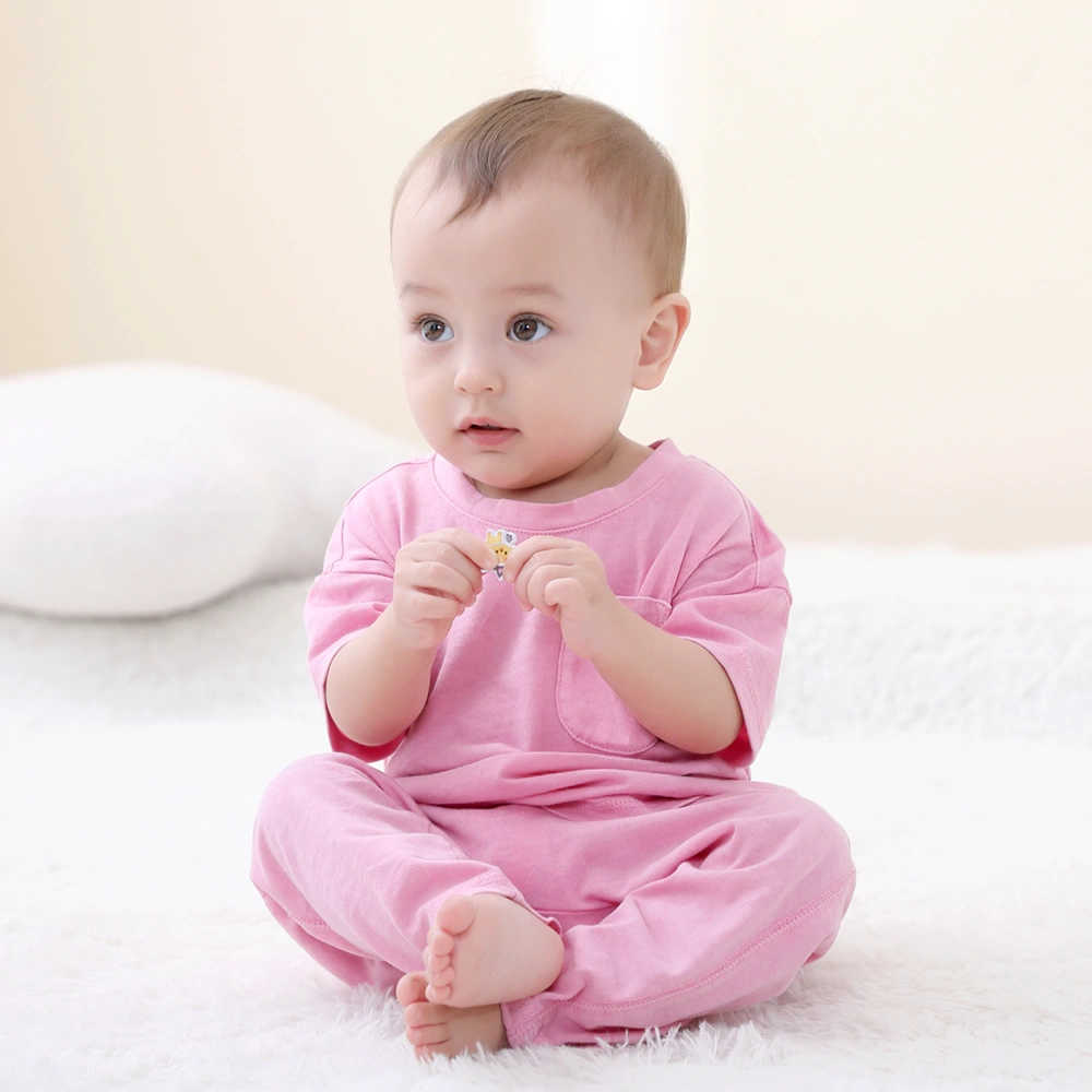 Plant-dyed organic-cotton drop-shoulder baby tee